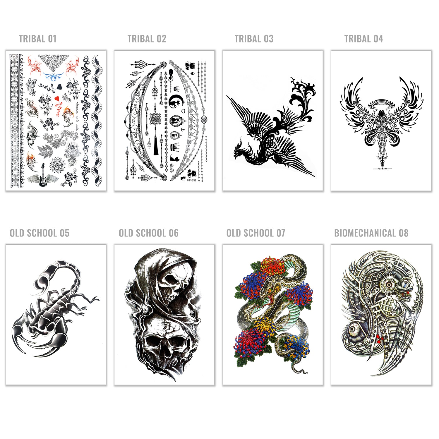 Pegatina - Tatuajes Temporales Hombre, Mujer Y Niños – Funshop Chile